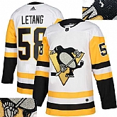 Penguins #58 Kris Letang White Glittery Edition Adidas Jersey,baseball caps,new era cap wholesale,wholesale hats